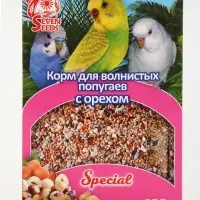 Корм Seven Seeds Special для волнистых попугаев, с орехом, 400 г
