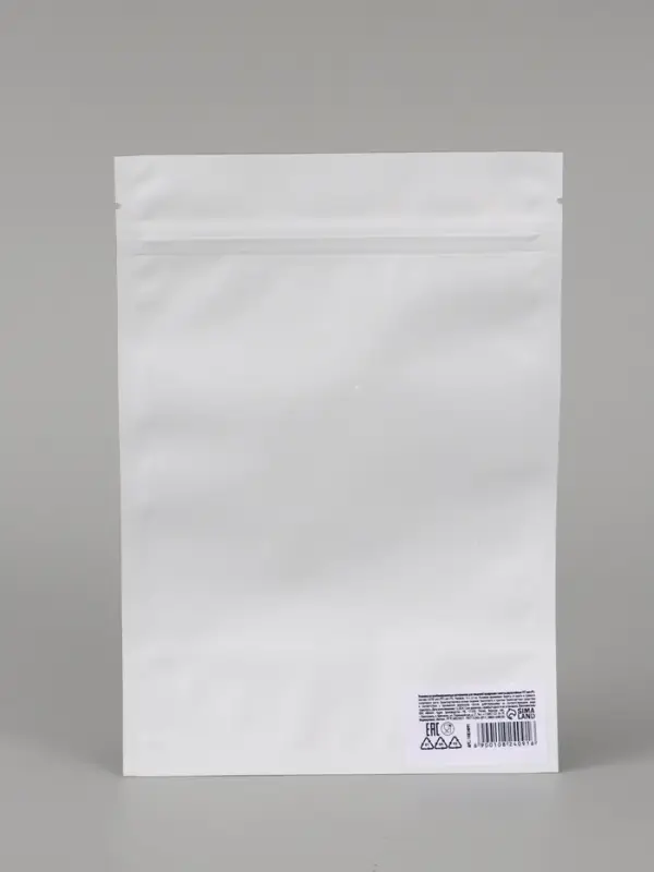 Дой пак металлизированный белый матовый 160х230