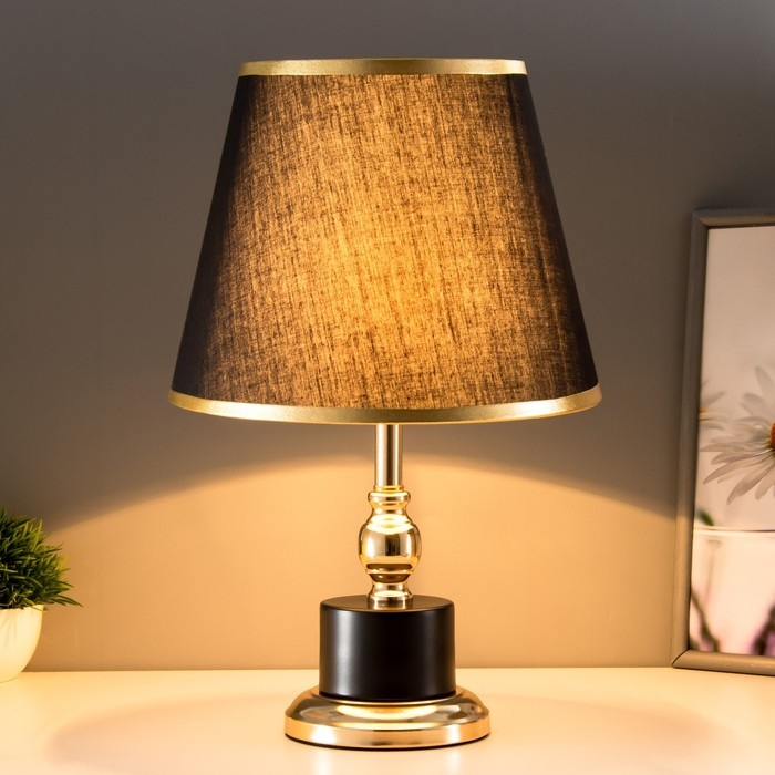 Лампа настольная Лампа настольная "Луиза" 1x60Вт E27 черный 25х25х41см