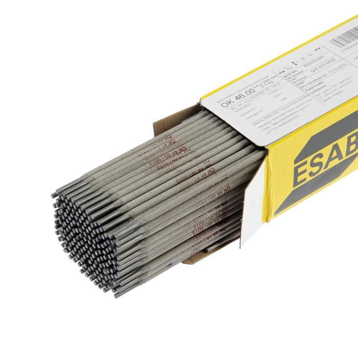 Электроды ESAB ОК 46, d=3 мм, 350 мм, 5.3 кг Электроды ESAB ОК 46, d=3 мм, 350 мм, 5.3 кг