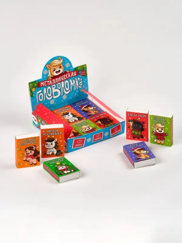 Puzzle Головоломка металлическая, лошадки стикеры,  МИКС