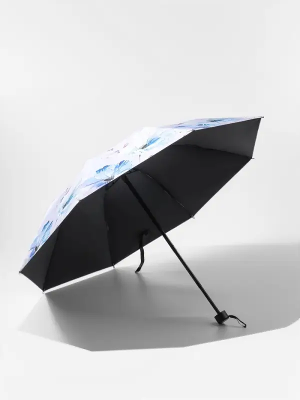 Зонт механический &laquo;Цветочный сад&raquo;, эпонж, 4 сложения, 8 спиц, R=48/55 см, d=96 см, МИКС