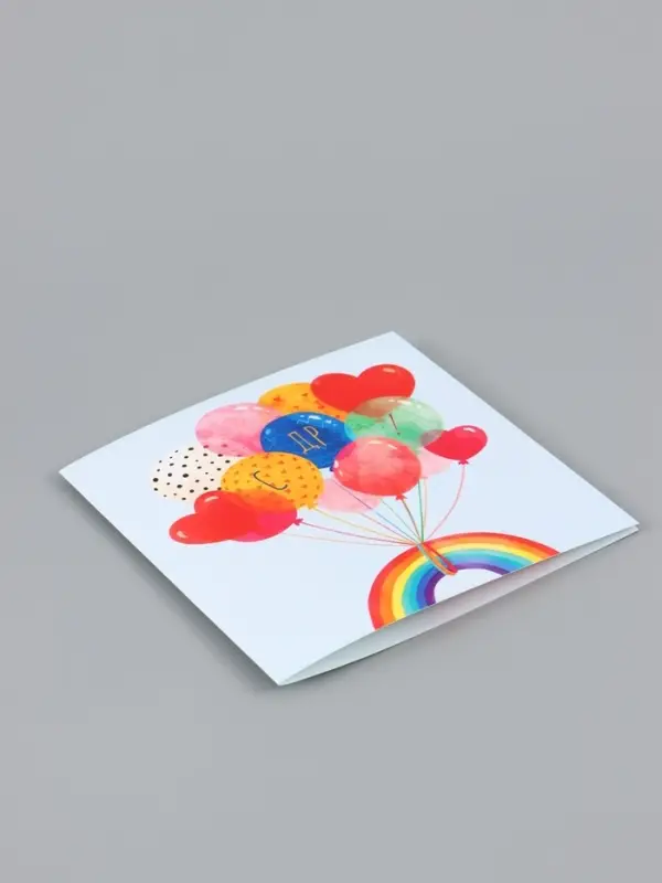 Открытка &laquo;С Днём Рождения!&raquo;, воздушные шары, 15&times;15 см