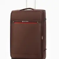 Чемодан на колёсах TEXTURA, кодовый замок, текстильный, с увеличением, 47&times;30&times;78 см, 28", коричневый