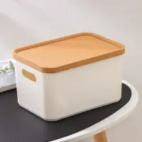 Корзина для хранения Korely maxi, 2.4 л, 23.5&times;16.5&times;13.5 см, с крышкой, цвет слоновая кость