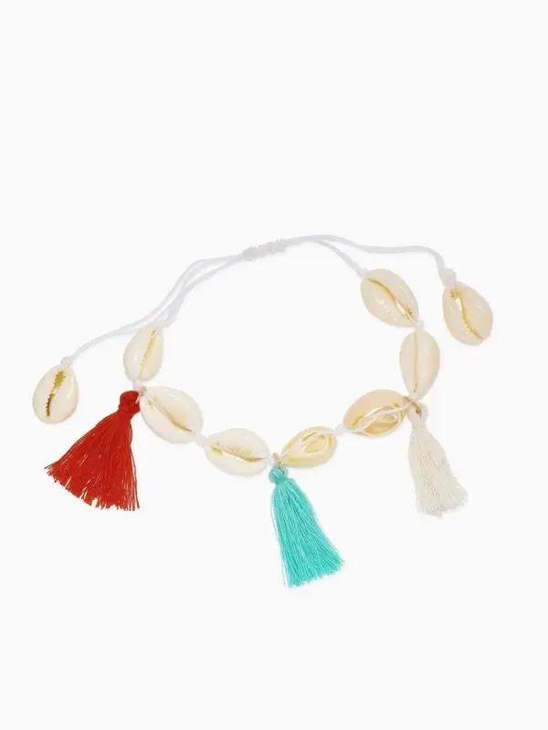 Браслет на нити &laquo;Ракушка и Кисти&raquo;, d=7 см, МИКС в золоте
