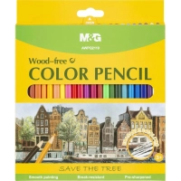 Карандаши цветные M&G&nbsp; пластиковые шестигранные, 24 цв в наборе