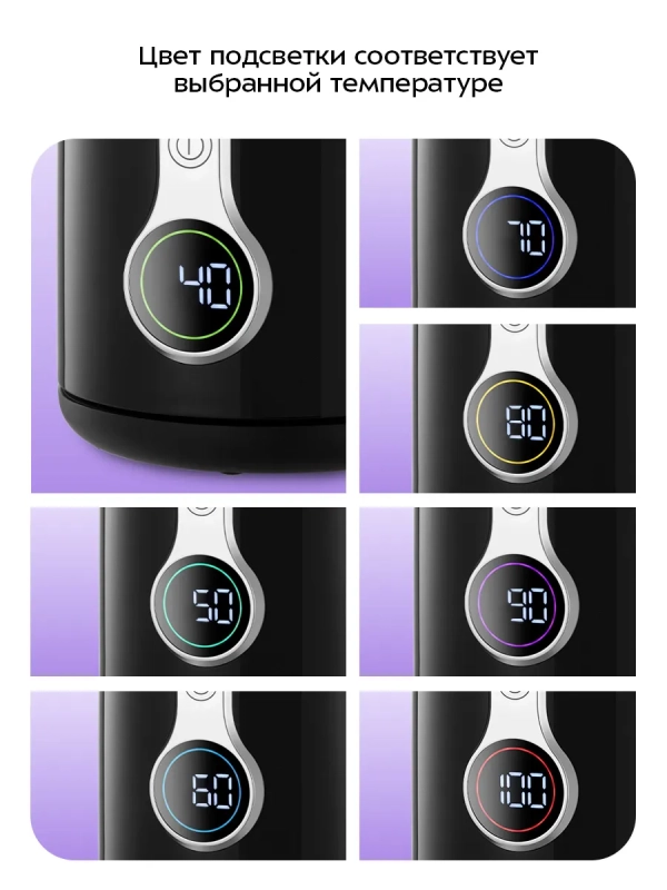 Чайник электрический с терморегулятором КТ-6701 - 1.7 л