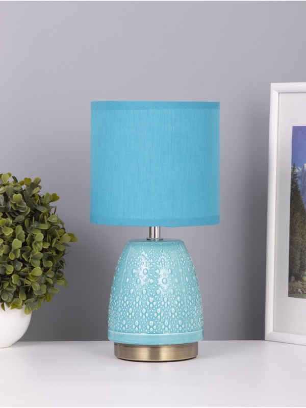 Лампа настольная Лампа настольная "Масаки" 1х40Вт Е14 синий 15х15х30см