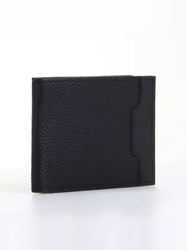 Портмоне мужское, без застёжки, чёрное