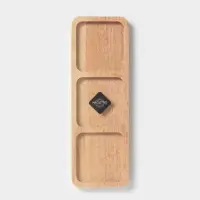 Менажница Magistro Tropical, 3 секции, 30&times;10&times;1.8 см, каучуковое дерево