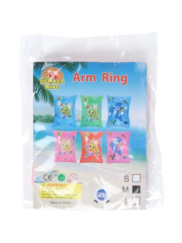 Нарукавники для плавания, размер M, цвет розовый