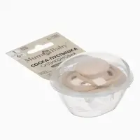 Соска-пустышка ортодонтическая, силикон, от 6 мес., бежевая