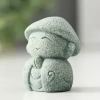Фигурка песчаник &laquo;Маленький монах в азиатской шляпе&raquo;, 3.5&times;4&times;4.5 см