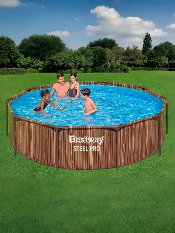 Бассейн каркасный Steel Pro, 305&times;76 см, круглый, цвет рейка, 561VP Bestway
