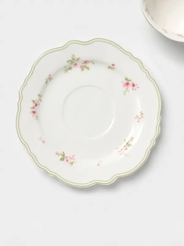 Чайная пара WY Spring flowers, фарфор, 220 мл, зелёная