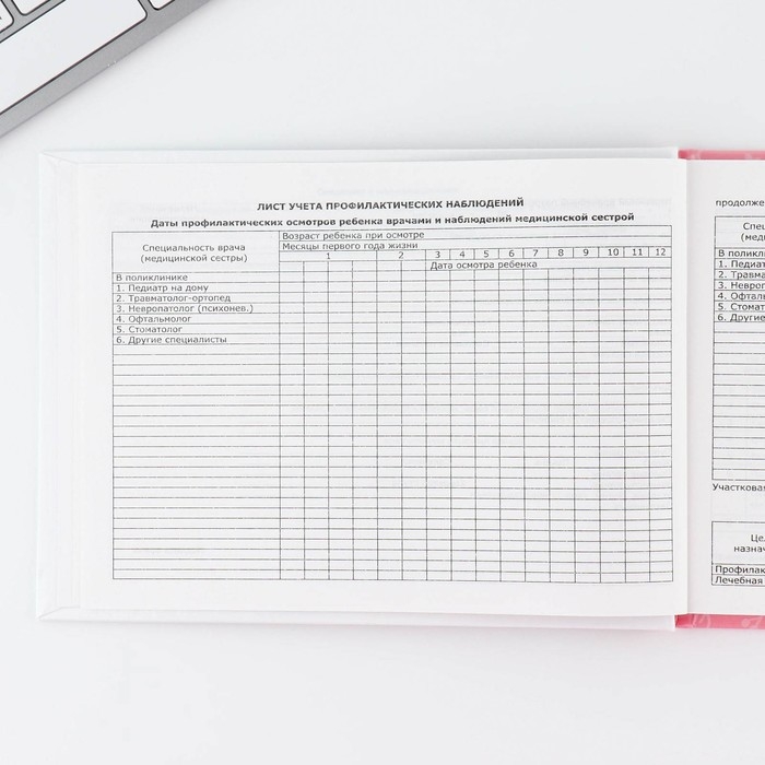 Медицинская карта в твердой обложке Форма №112/у «Розовый», 80 л Медицинская карта в твердой обложке Форма №112/у «Розовый», 80 л