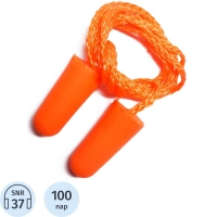 Беруши Ампаро Комфорт плюс со шнурком (арт.произв.384508) (100 пар/уп.)