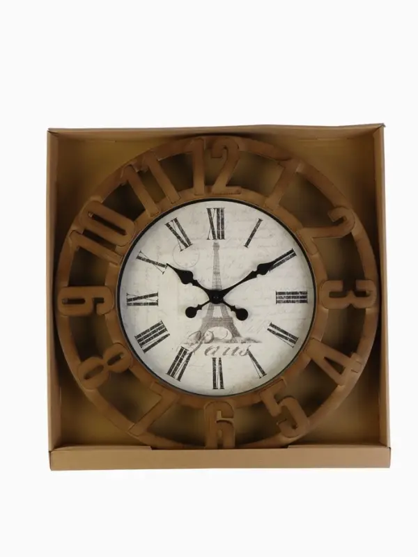 Часы настенные интерьерные &laquo;Эйфелева башня&raquo;, бесшумные, плавный ход, d=50 см