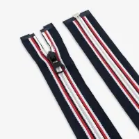 Молния &laquo;Спираль&raquo;, №5, разъёмная, замок автомат, 80 см, тёмно-синяя, красный, белый