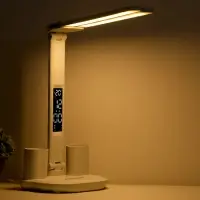 Часы - лампа электронные: календарь, термометр, LED, 3 режима, USB, 32&times;12&times;17 см
