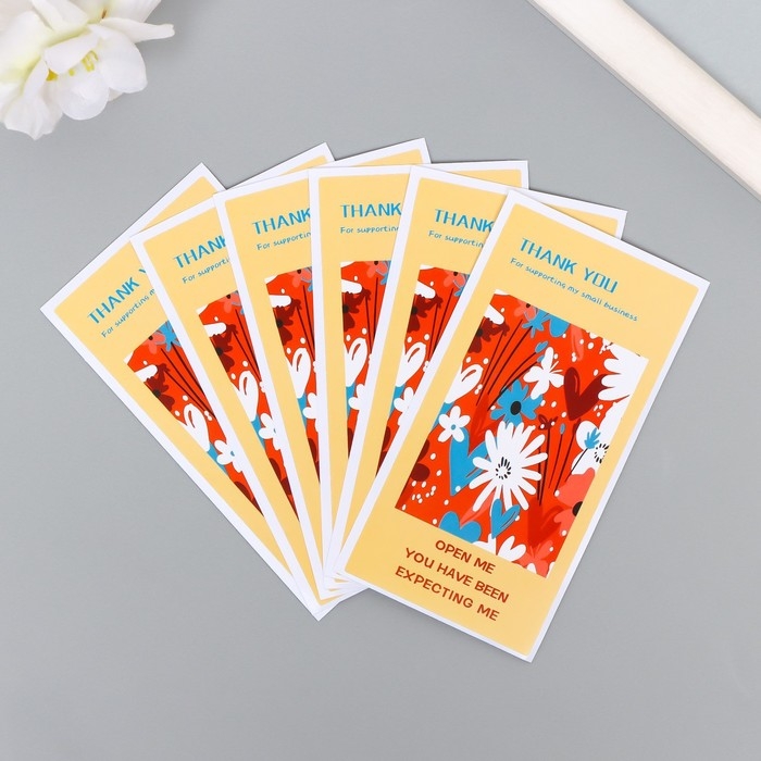 Наклейка бумага благодарность Наклейка бумага благодарность "Краски лета" набор 50 шт 10х5 см