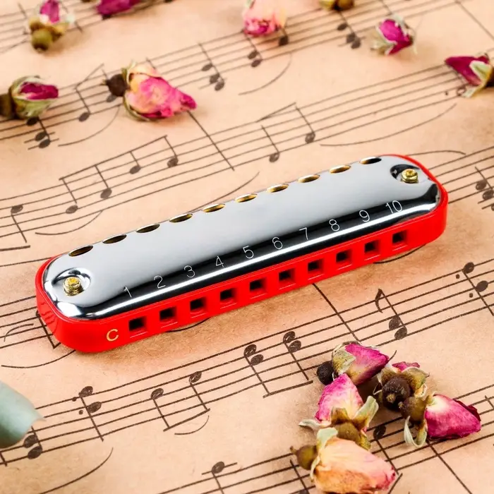 Губная гармошка Music Life T10-1 C RED COMB диатоническая, 10 отверстий, с футляром, красная