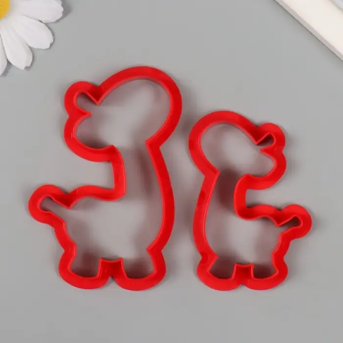 Каттеры для полимерной глины Каттеры для полимерной глины "Жирафики" набор 2 шт 7,5х4,9 см 9,5х6,3 см