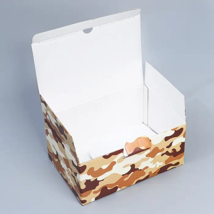 Коробка подарочная сборная, упаковка, «Милитари», 22 х 15 х 10 см