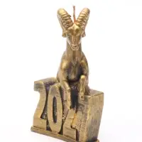 Свеча новогодняя &laquo;Козёл 2027&raquo;, 7.5&times;6.6&times;12.5 см, бронза