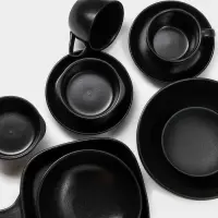Блюдо для подачи Magistro Carbon, 28&times;19&times;4 см, фарфор, чёрное