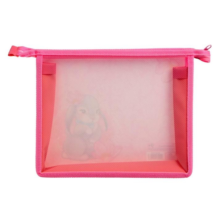 Папка для тетрадей А5, 230 х 190 х 50 мм, молния сверху, пластиковая, Calligrata  Папка для тетрадей А5, 230 х 190 х 50 мм, молния сверху, пластиковая, Calligrata "Зайчик"