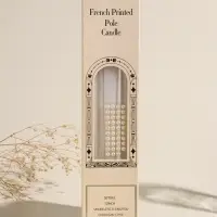 Набор свечей античных, 2,3х30 см, 2 шт "Белый жемчуг" 7,5х33,5х2,5 см