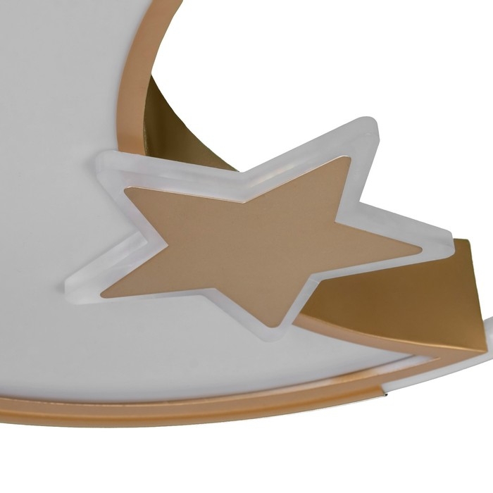 Люстра с ПДУ 2221/1 LED 110Вт диммер золото 48х48х7 см BayerLux