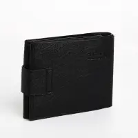 Портмоне мужское, на магните, отдел для купюр, для карт, для монет, чёрное