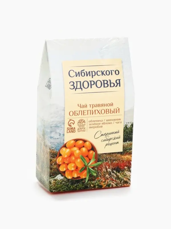 Ягодно-травяной чай &laquo;Сибирского здоровья&raquo;: облепиха, шиповник, зелёное яблоко, чага, зверобой, 50 г