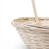 Корзина плетеная 20 х 20 х _ см, ручка h=21 см белый