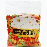 Кондитерская посыпка для куличей &laquo;Светлой Пасхи&raquo;: зеленая, оранжевая, жёлтая, красная, 50 г.