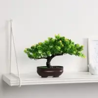Бонсай искусственный в горшке &laquo;Деревце изгиб&raquo;, 17&times;12 см, МИКС