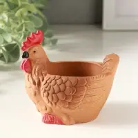 Подставка для мелочей &laquo;Курица&raquo; 8&times;9&times;6 см, мультиколор, гипс