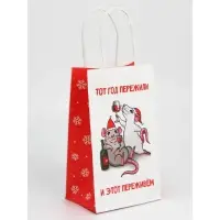 Набор новогодних крафтовых пакетов &laquo;С Новым годом тебя!&raquo;