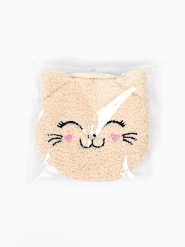 Сумка детская мягкая &laquo;Котёнок&raquo;, 15&times;13 см, бежевый цвет