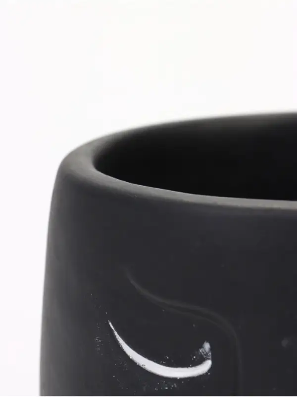Горшок для цветов &laquo;Мистер Твикс&raquo; керамический, 1 л, 12&times;12&times;12 см, чёрный