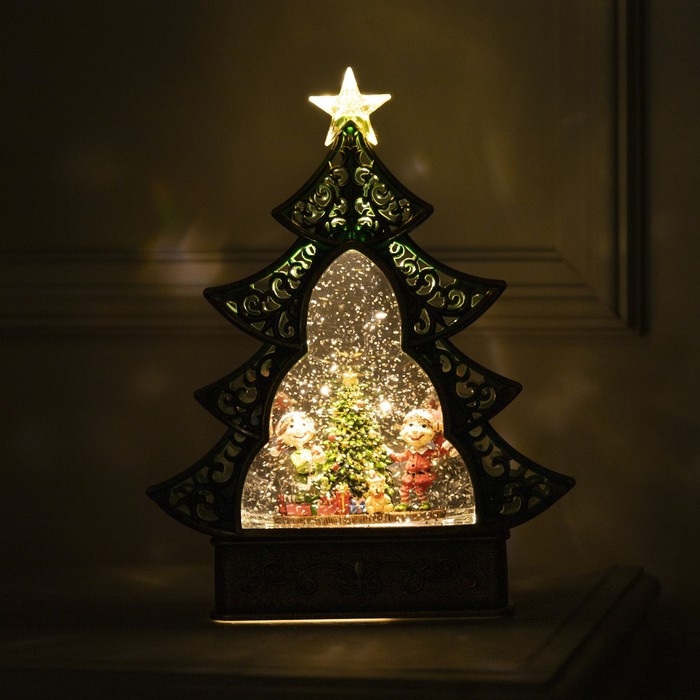 Светодиодная фигура «Ёлка с детьми и ёлкой» 23 × 29 × 9.5 см, пластик, батарейки ААх3 (не в комплекте), USB, свечение тёплое белое Светодиодная фигура «Ёлка с детьми и ёлкой» 23 × 29 × 9.5 см, пластик, батарейки ААх3 (не в комплекте), USB, свечение тёплое белое