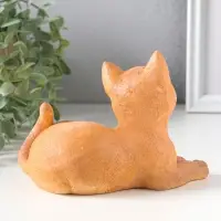 Фигурка гипс &laquo;Кошка лежит&raquo;, 13&times;17&times;12 см, рыжий