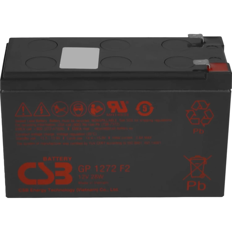 Батарея для ИБП CSB серия GP, GP1272 F2 (12V28W) CSB , 12В/7Ач