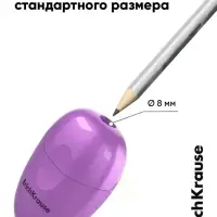 Точилка ErichKrause Eva Candy, 1 отверстие, с контейнером, МИКС