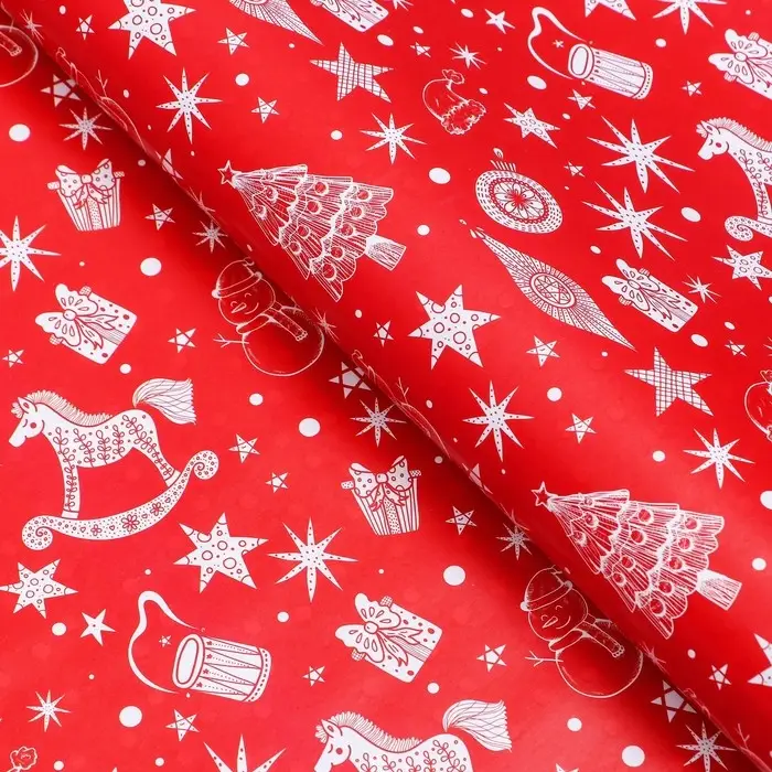 Бумага упаковочная глянцевая двусторонняя «Щелкунчик », 70×100 см