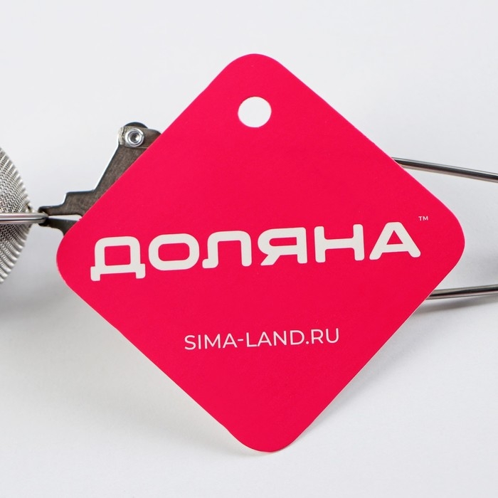 Ситечко для чая Доляна «Лаванда», 15,5×4,5 см, цвет серебристый Ситечко для чая Доляна «Лаванда», 15,5×4,5 см, цвет серебристый