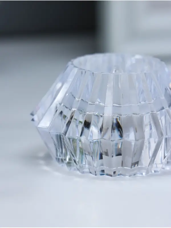 Светодиодная свеча LED - ночник RISALUX &laquo;В чаше&raquo;, от батареек 3&times;LR1130, прозрачный, 6&times;6&times;4 см